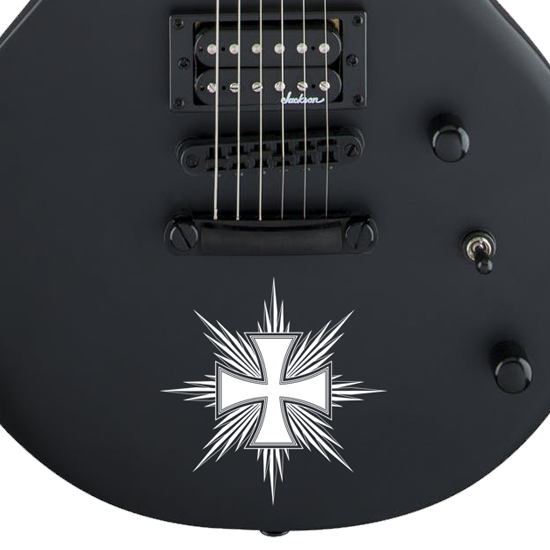 Star of the Iron Cross Guitar Decal