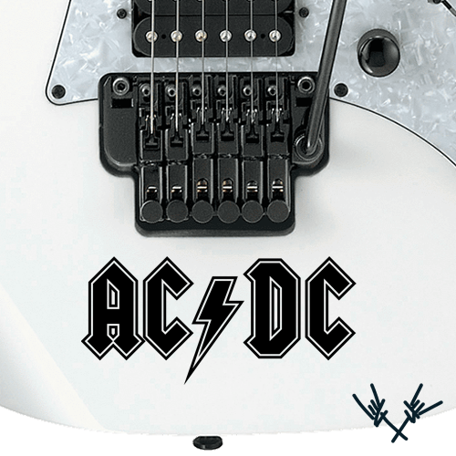 AC/DC Guitar Decal