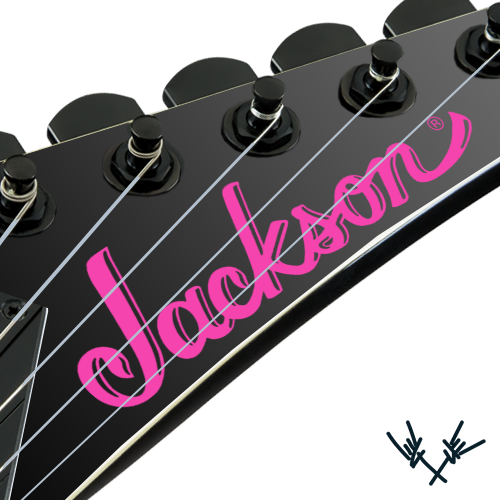 Jackson Headstock Decal Magenta Pink