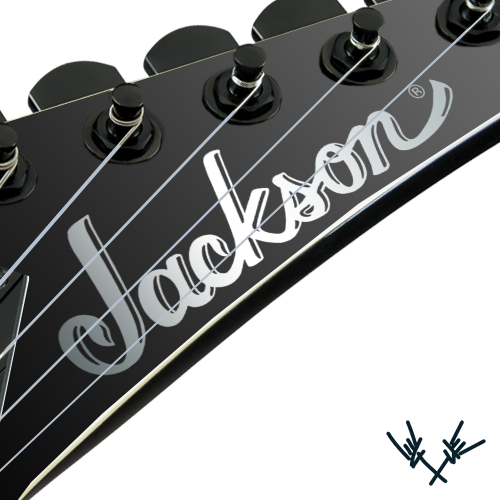 Jackson Headstock Decal Metallic Silver