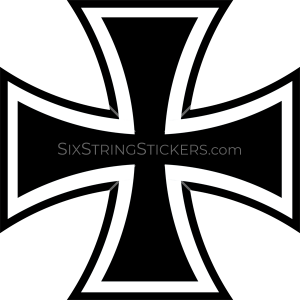 Iron Cross Symbol Guitar and Bass Sticker